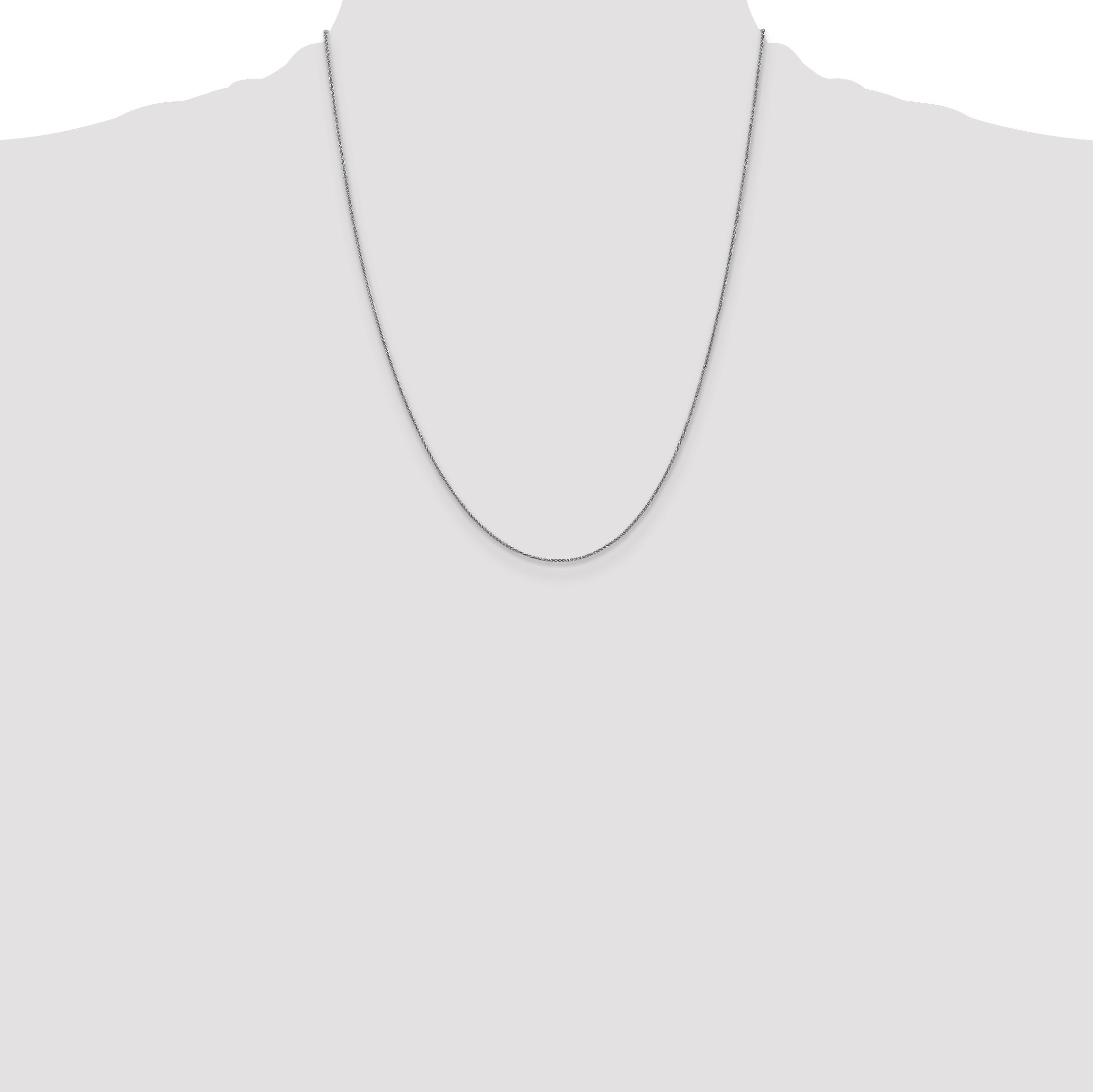 22 Inch 10K White Gold Wg .85mm Spiga Chain Necklace