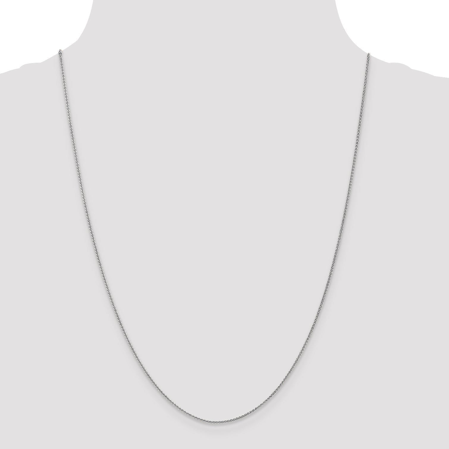 24 Inch 10K Wg 1.05mm Spiga Chain Necklace