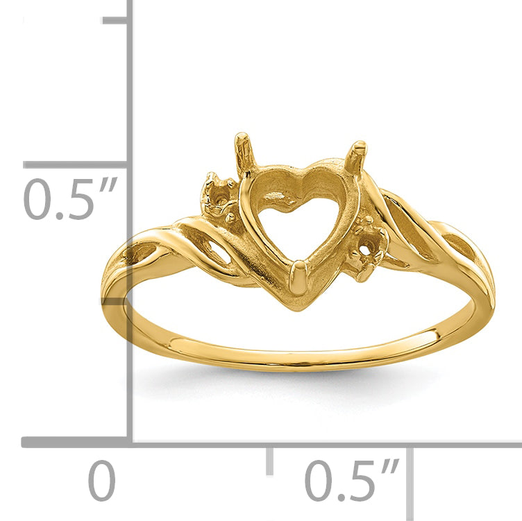 10K Yellow Gold Ladies Ring Mounting