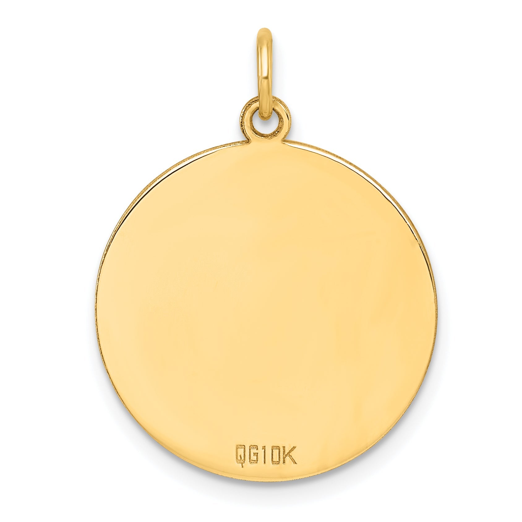 10K Yellow Gold 10K Round Disc Charm
