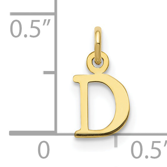 10K Yellow Gold 10Ky Cutout Letter D Initial Charm