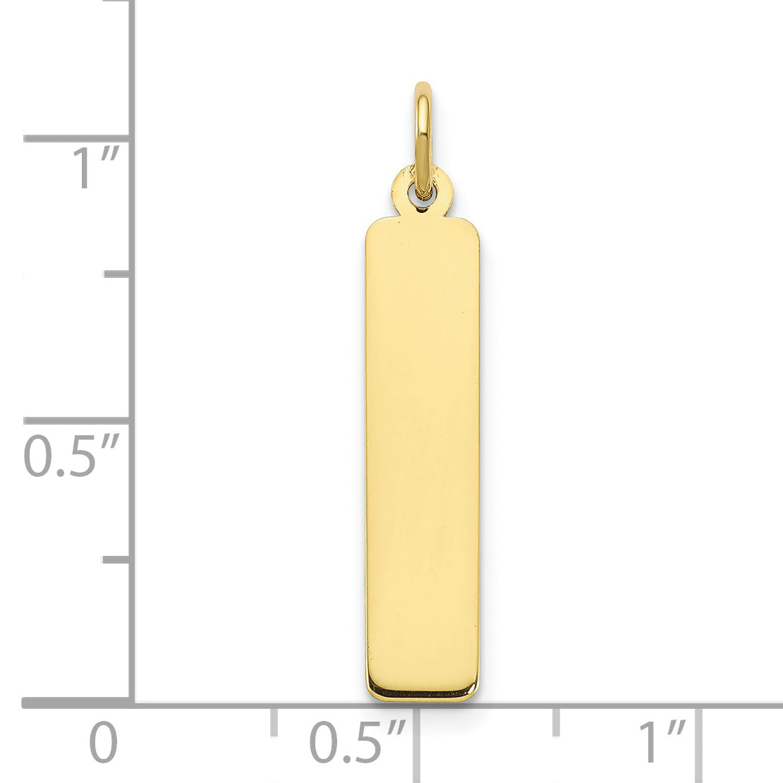 10k Yellow Gold 10k Yellow Gold Medium Blank Bar Charm