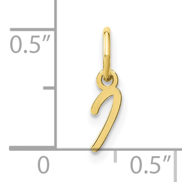 10K Yellow Gold 10Ky Upper Case Letter I Initial Charm