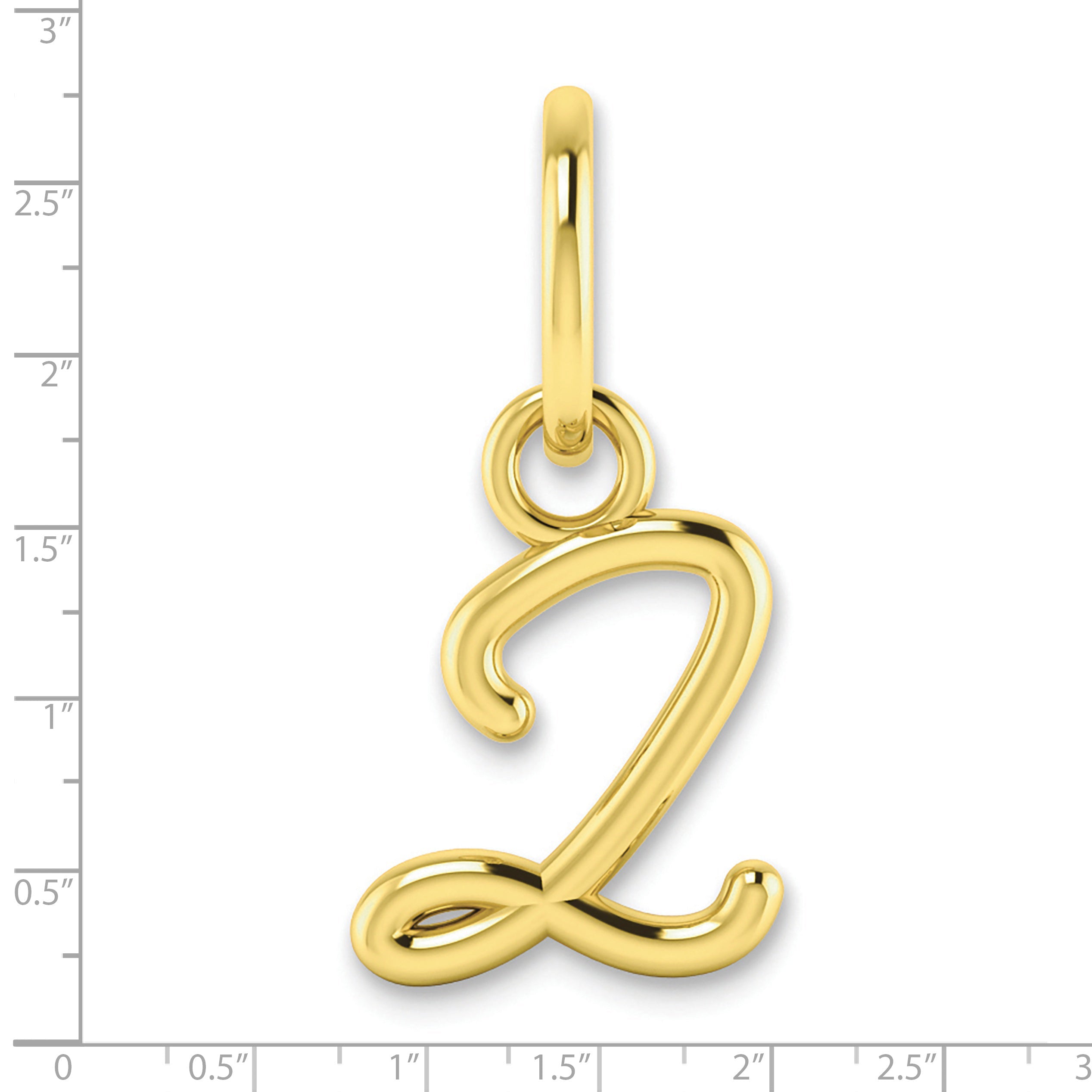 10K Yellow Gold 10Ky Upper Case Letter Z Initial Charm