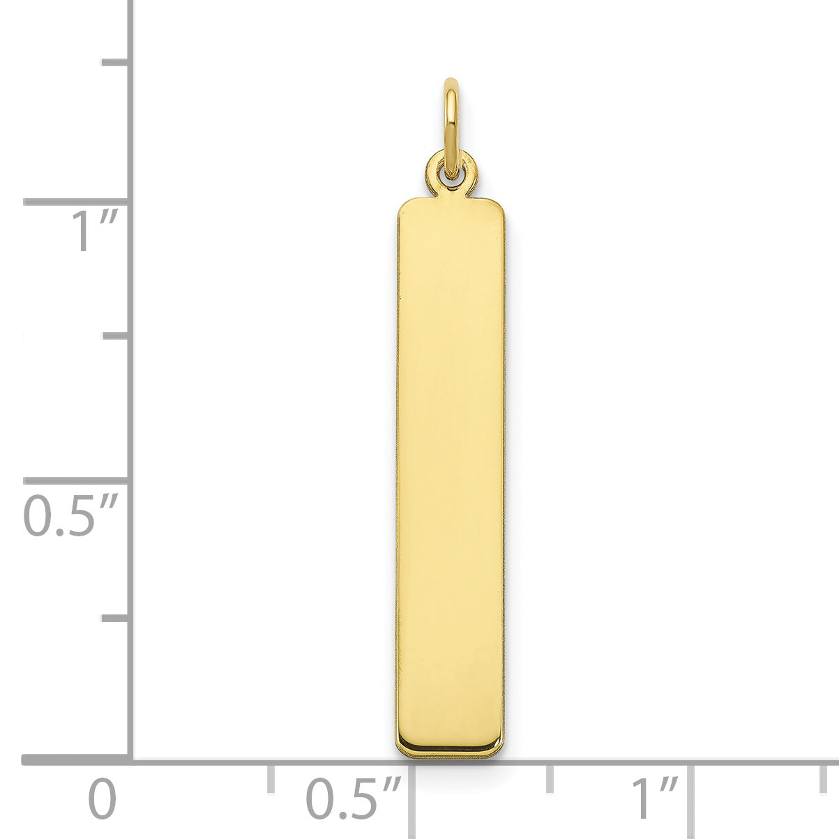 10k Yellow Gold 10k Yellow Gold Large Blank Bar Charm