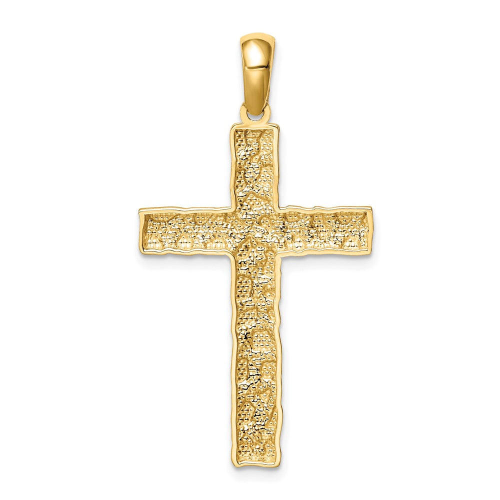 10K Yellow Gold 10K Nugget Cross Pendant