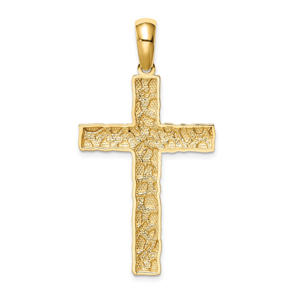 10K Yellow Gold 10K Nugget Cross Pendant