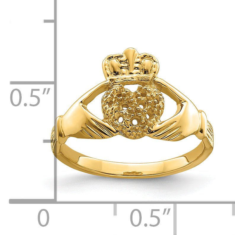 10K Yellow Gold 10K Claddagh Ring Mounting