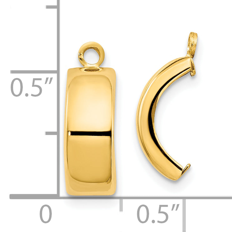 10K Yellow Gold Polished Earring Jackets