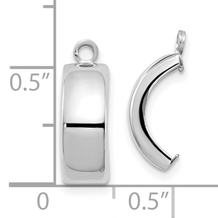 10K White Gold Polished Earring Jackets