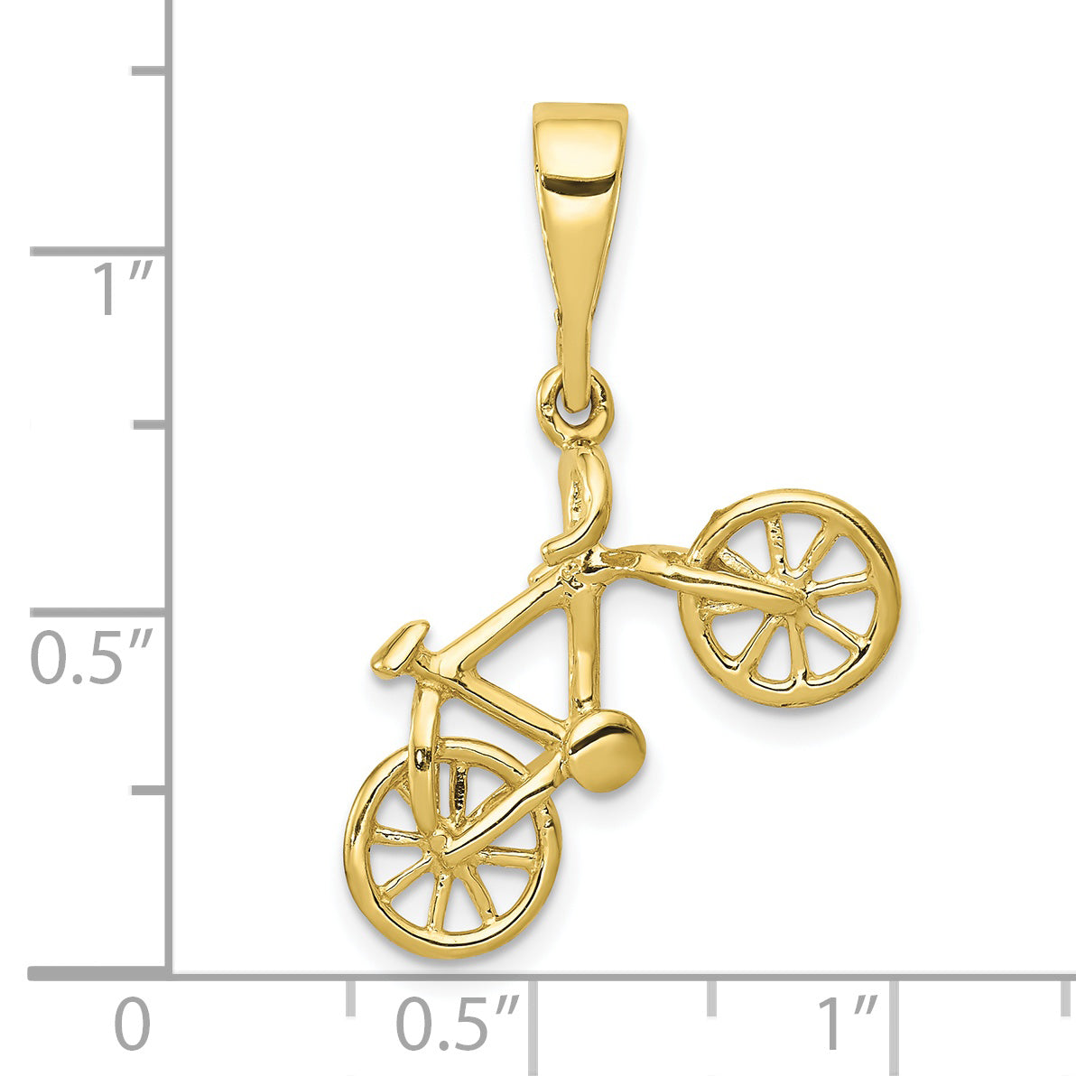 10K Yellow Gold 10Kt Polished Bicycle Pendant