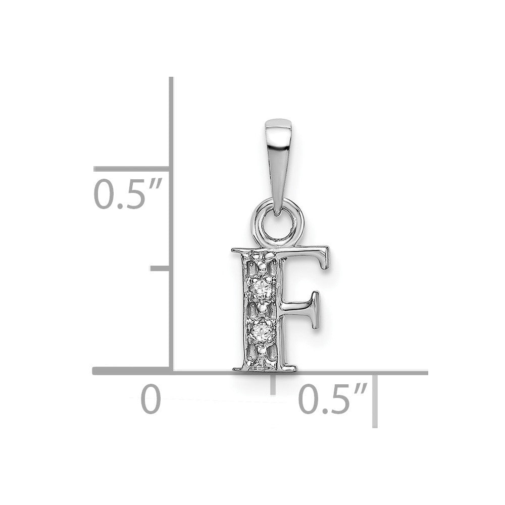 10K White Gold 10Kw Initial F Charm