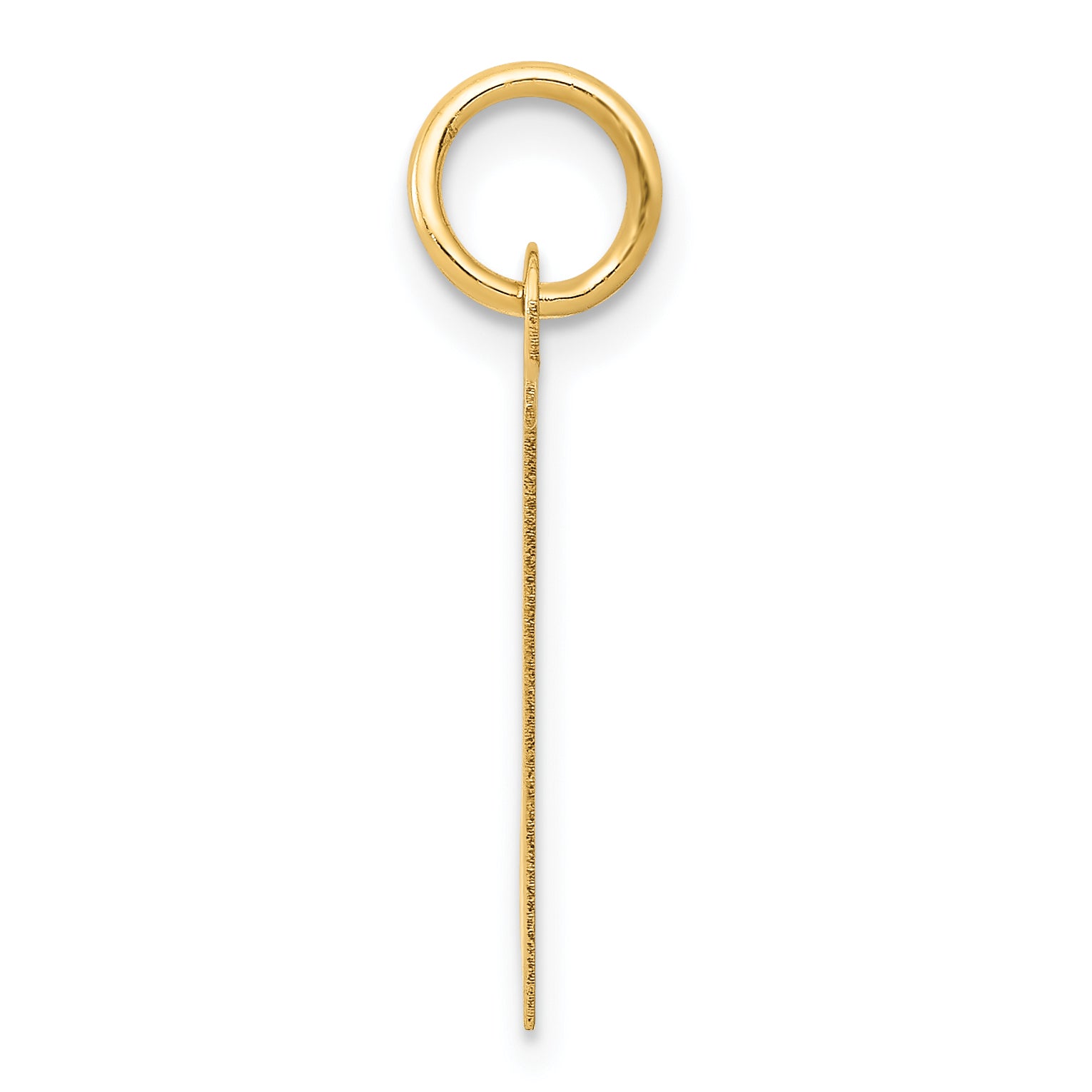 10K Yellow Gold Large Fancy Script Letter H Initial Charm