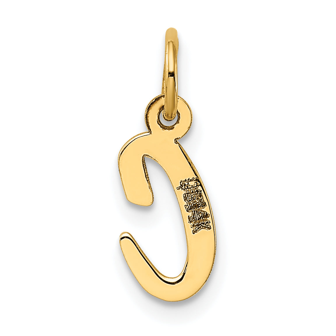 10K Yellow Gold Small Script Initial C Charm