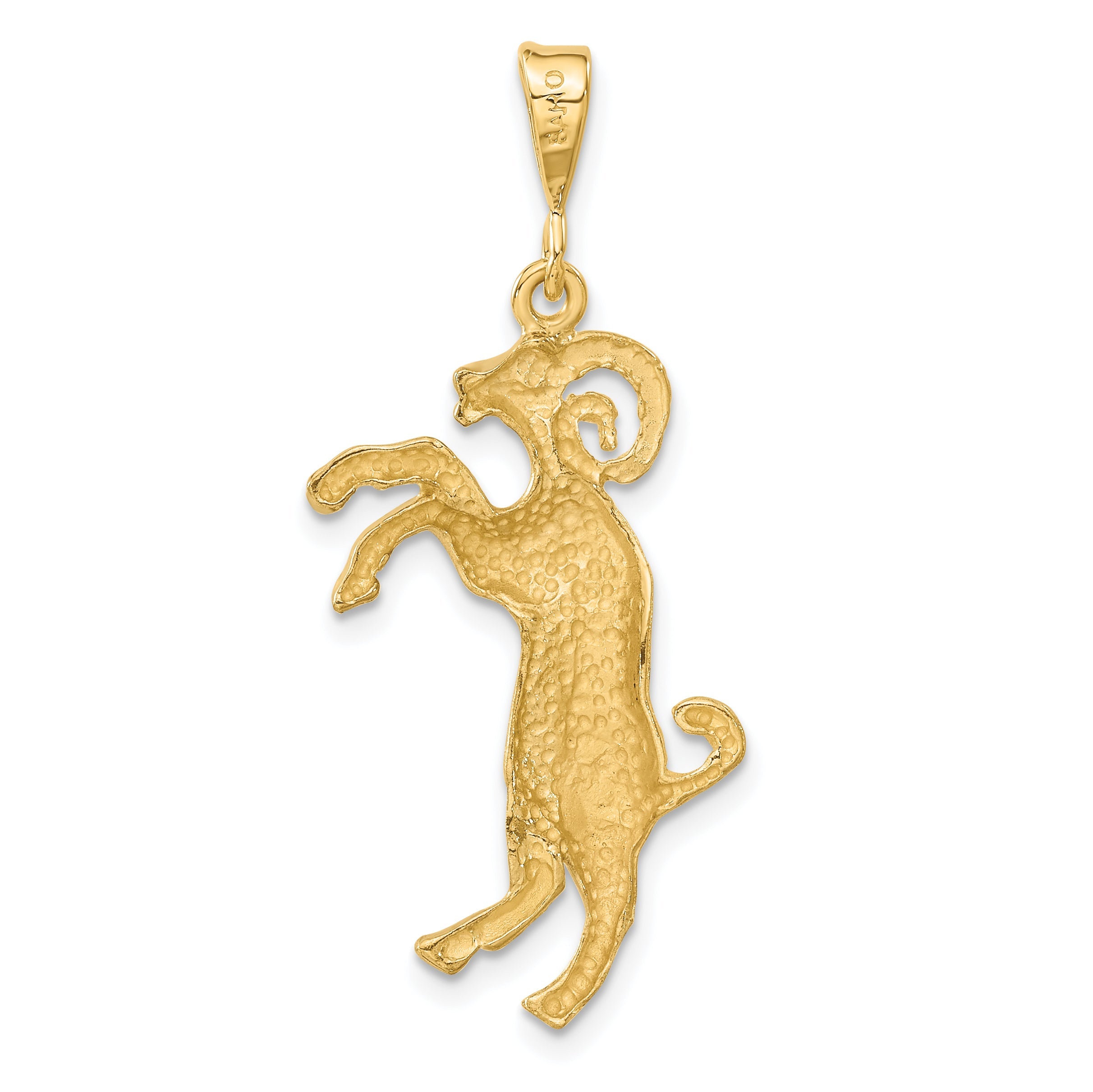 10K Yellow Gold Aries Zodiac Charm