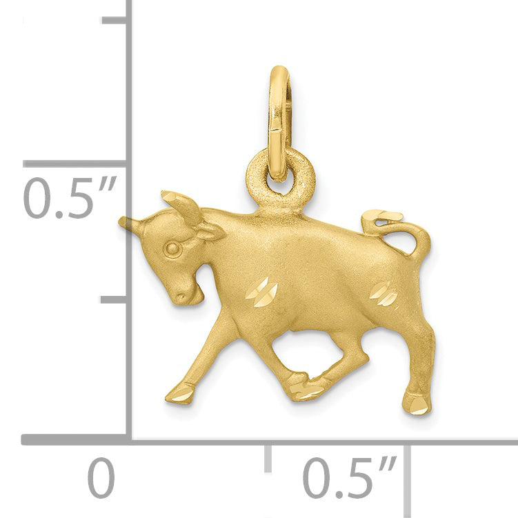 10K Yellow Gold Taurus Zodiac Charm