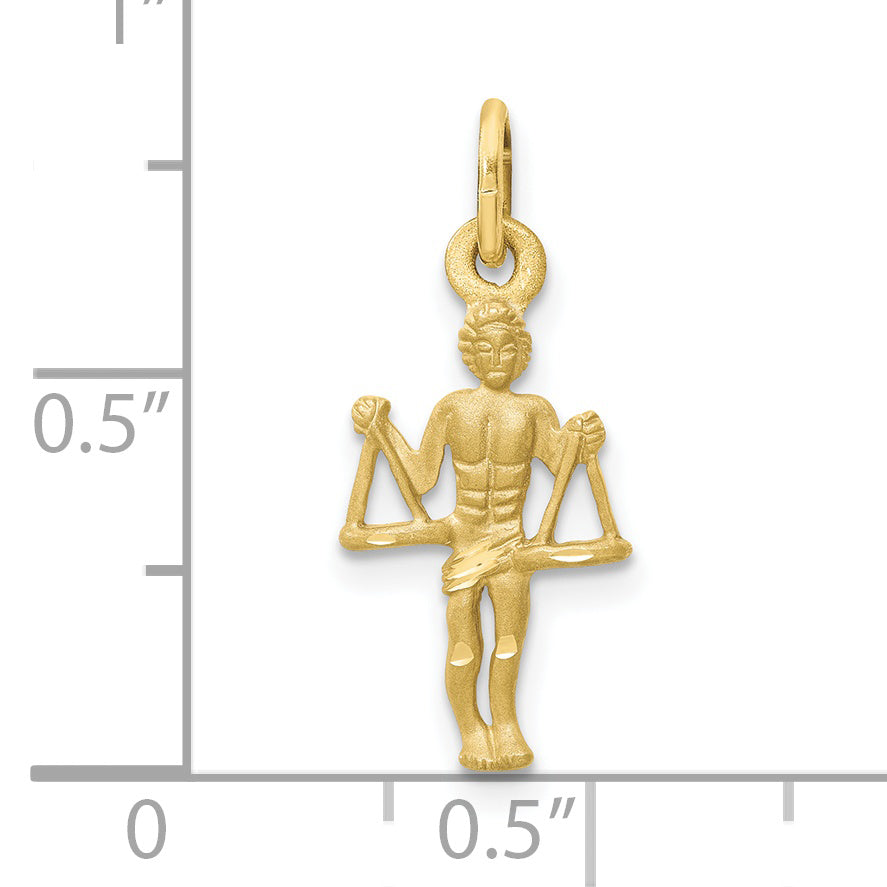 10K Yellow Gold Libra Zodiac Charm