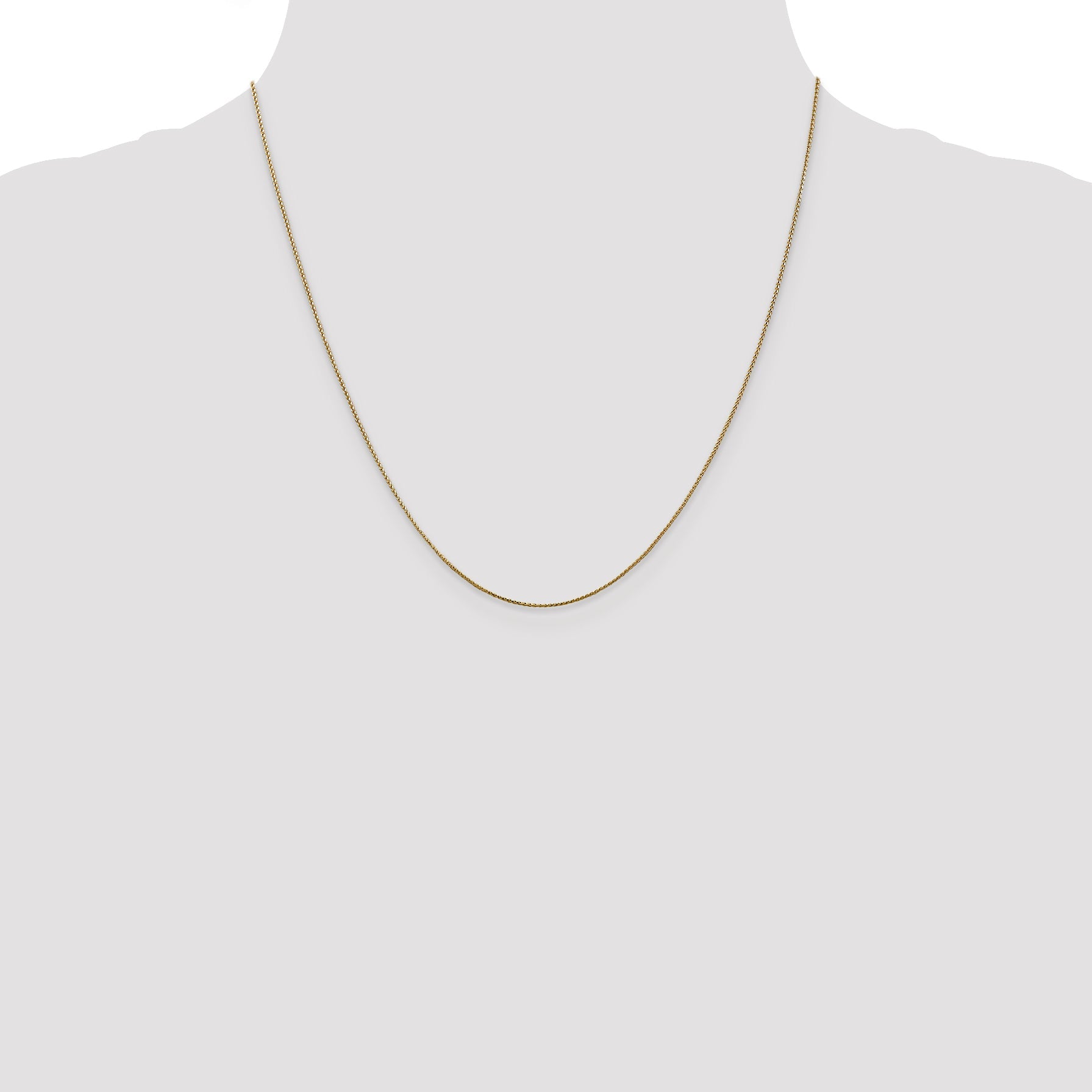 20 Inch 14K Rose Gold .8mm Spiga Chain Necklace