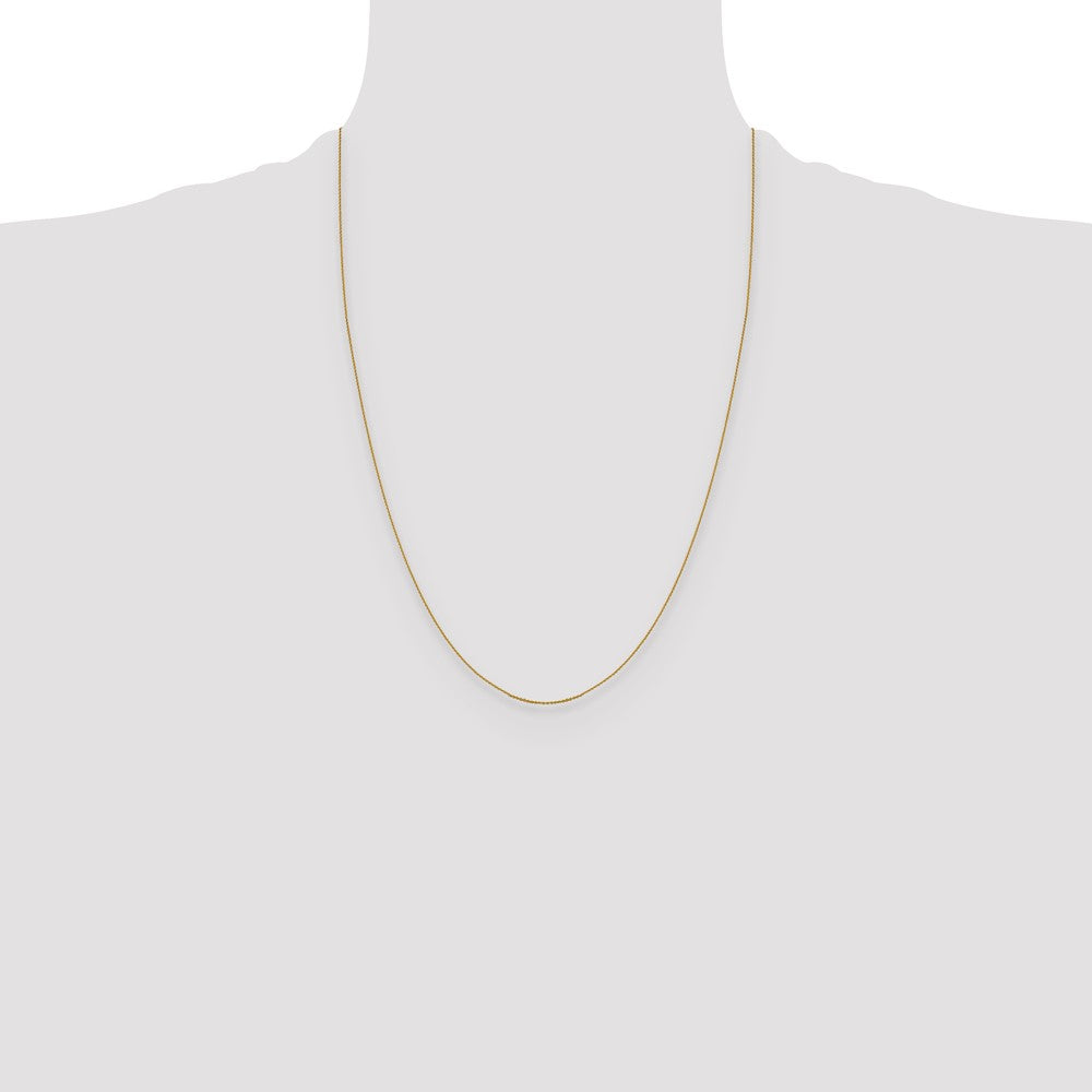 24 Inch 14K Yellow Gold .85 mm D/C Cable Chain Necklace