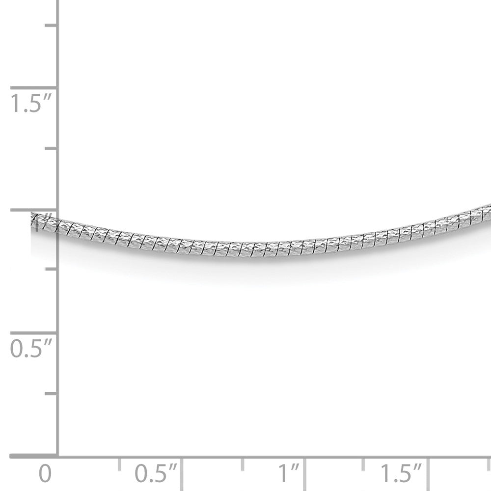 14K White Gold 1.5mm D/C Neckwire Necklace