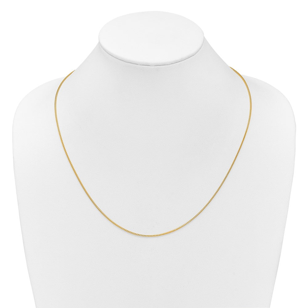 26 Inch 14K Yellow Gold Adjustable 1.25mm Franco Chain Necklace