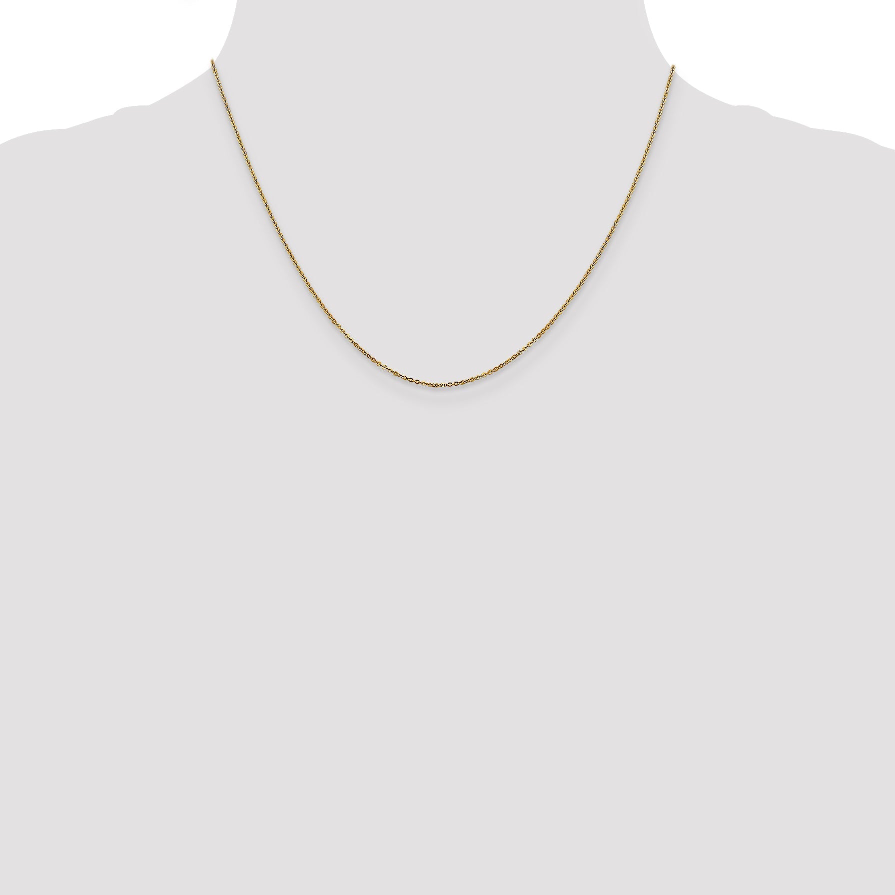 18 Inch 14K 1.1mm Flat Cable Chain Necklace