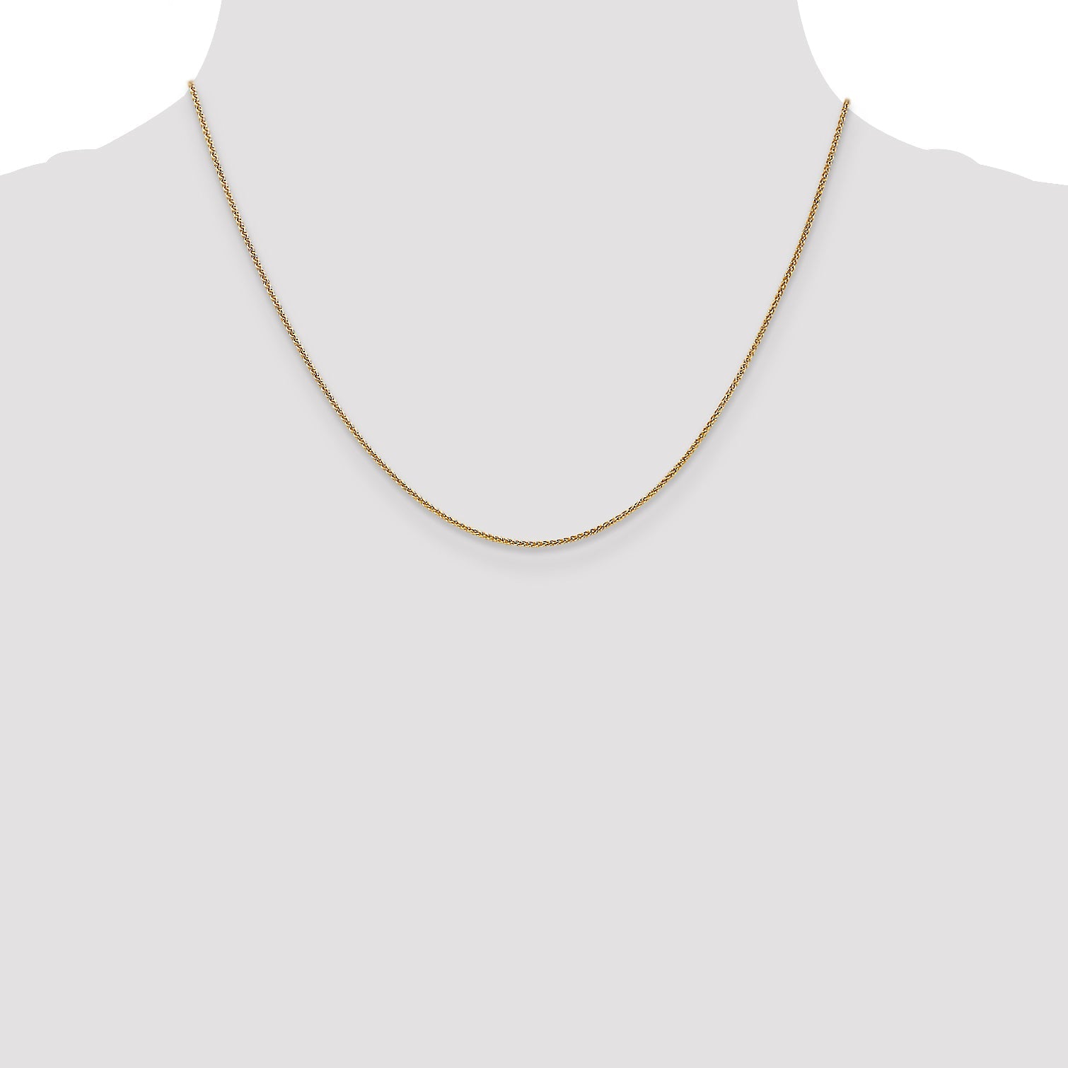 18 Inch 14K 1.0mm Spiga Chain Necklace