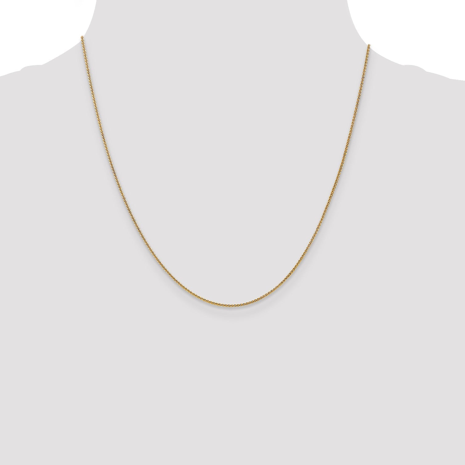20 Inch 14K 1.0mm Spiga Chain Necklace