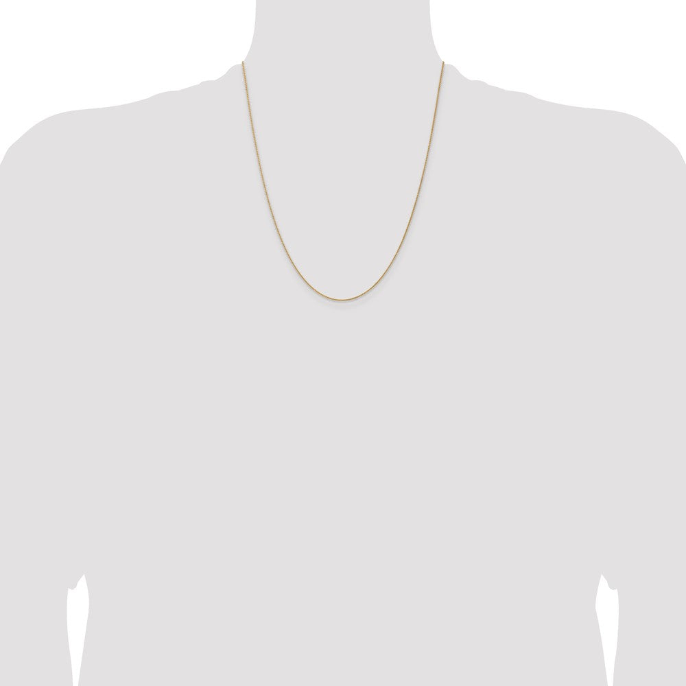 22 Inch 14K Yellow Gold 1.0mm Spiga Chain Necklace