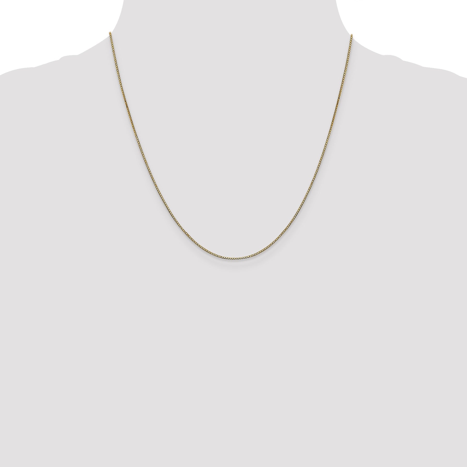 20 Inch 14K .9mm Box Chain Necklace