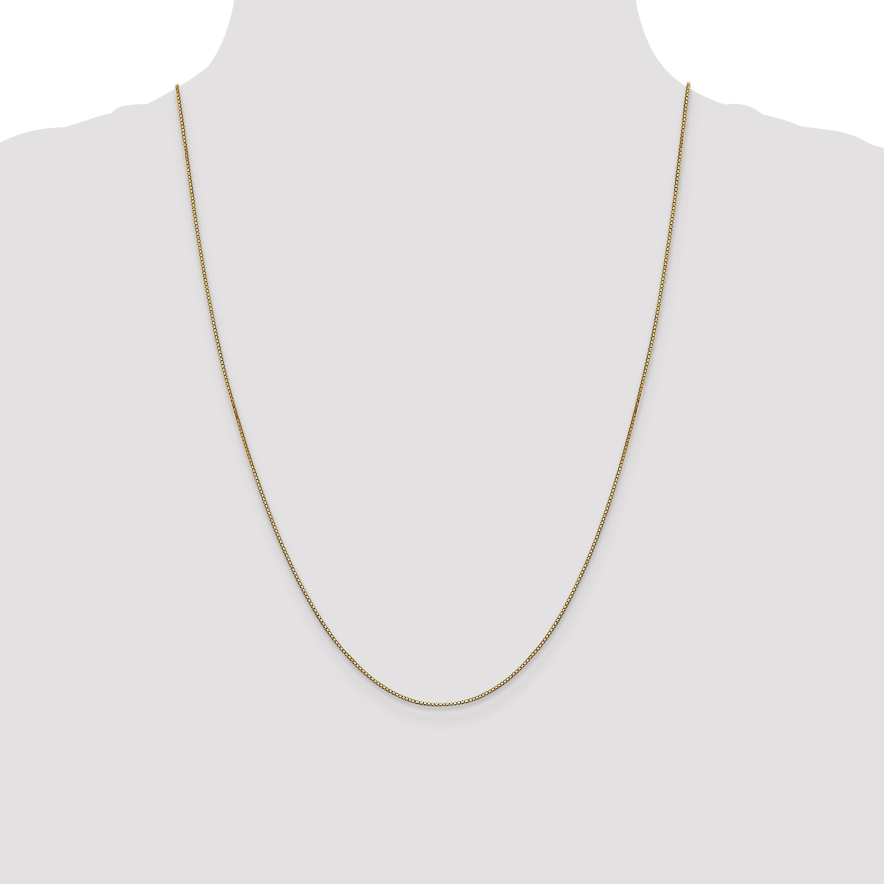 24 Inch 14K .9mm Box Chain Necklace