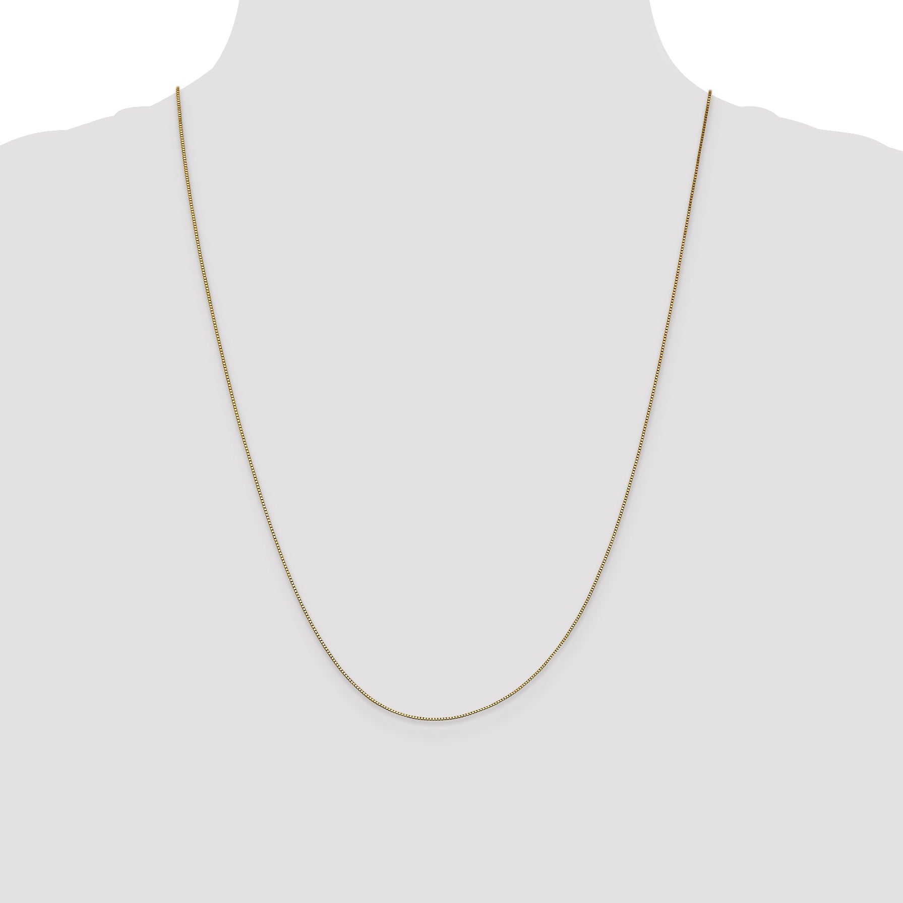 24 Inch 14K .7mm Box With Lobster Clasp Chain Necklace