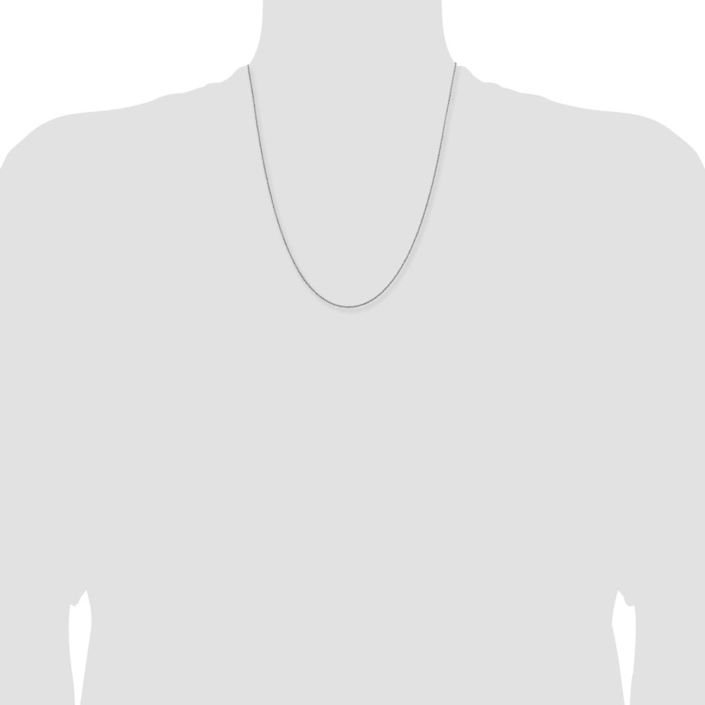 22 Inch 14K White Gold 1mm Sparkle Singapore Chain Necklace