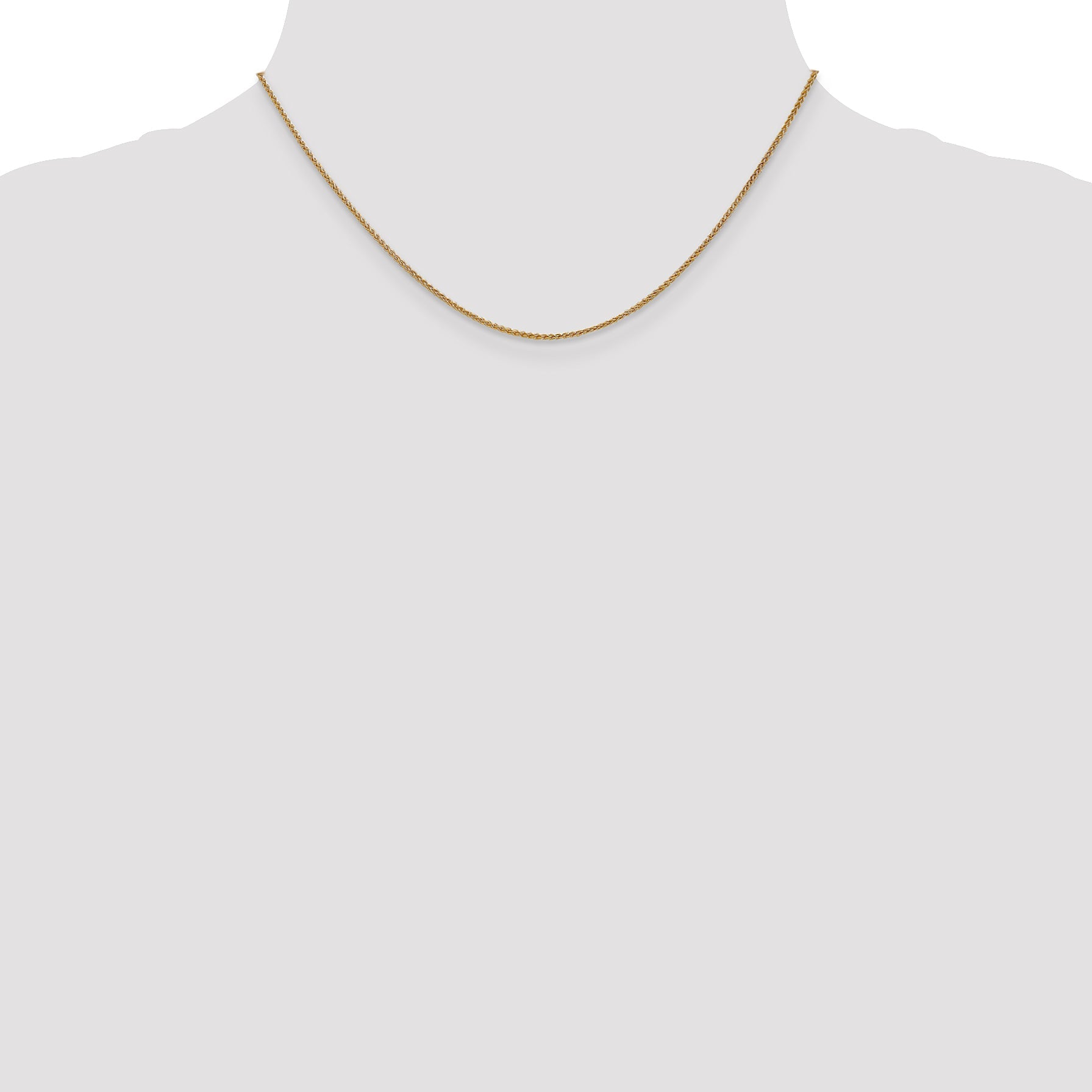 16 Inch 14K White Gold 1mm Box Chain Necklace