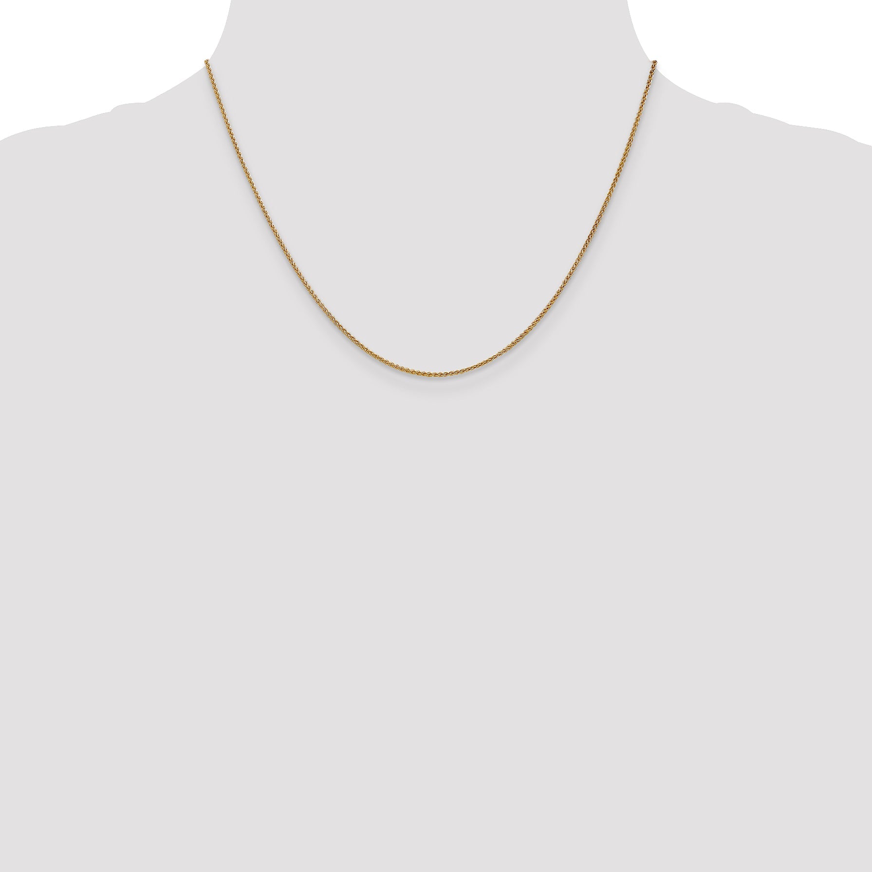 18 Inch 14K 1.2mm Spiga Chain Necklace