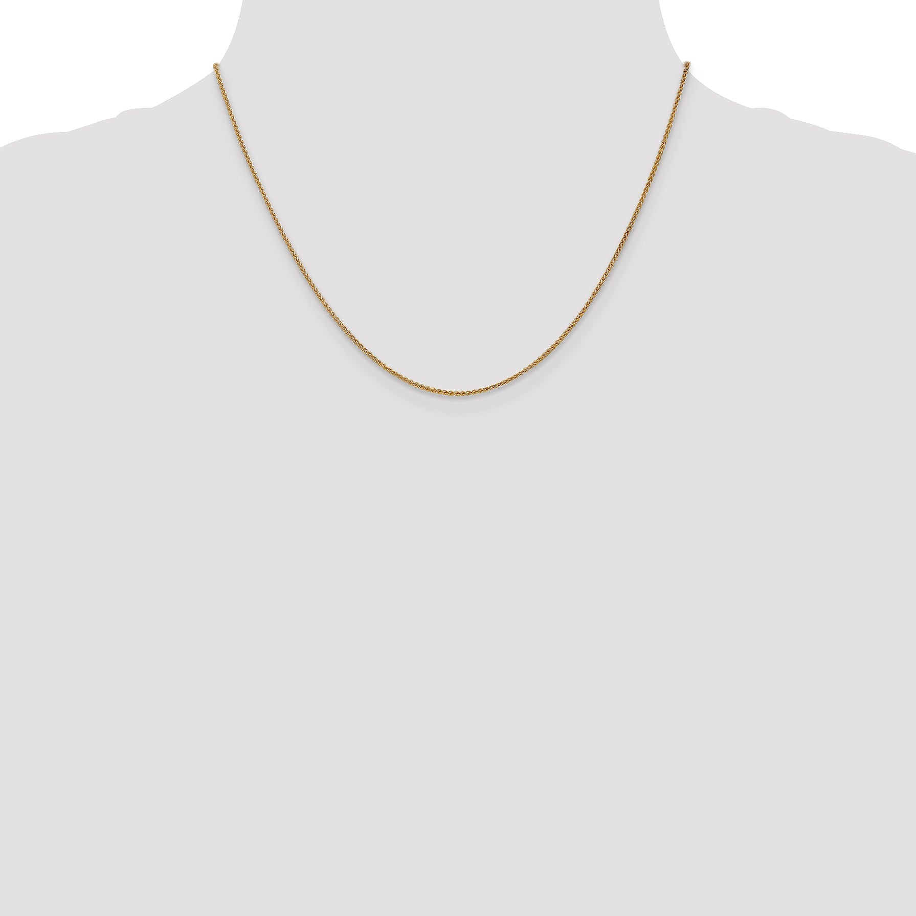 20 Inch 14K White Gold 1mm Box Chain Necklace