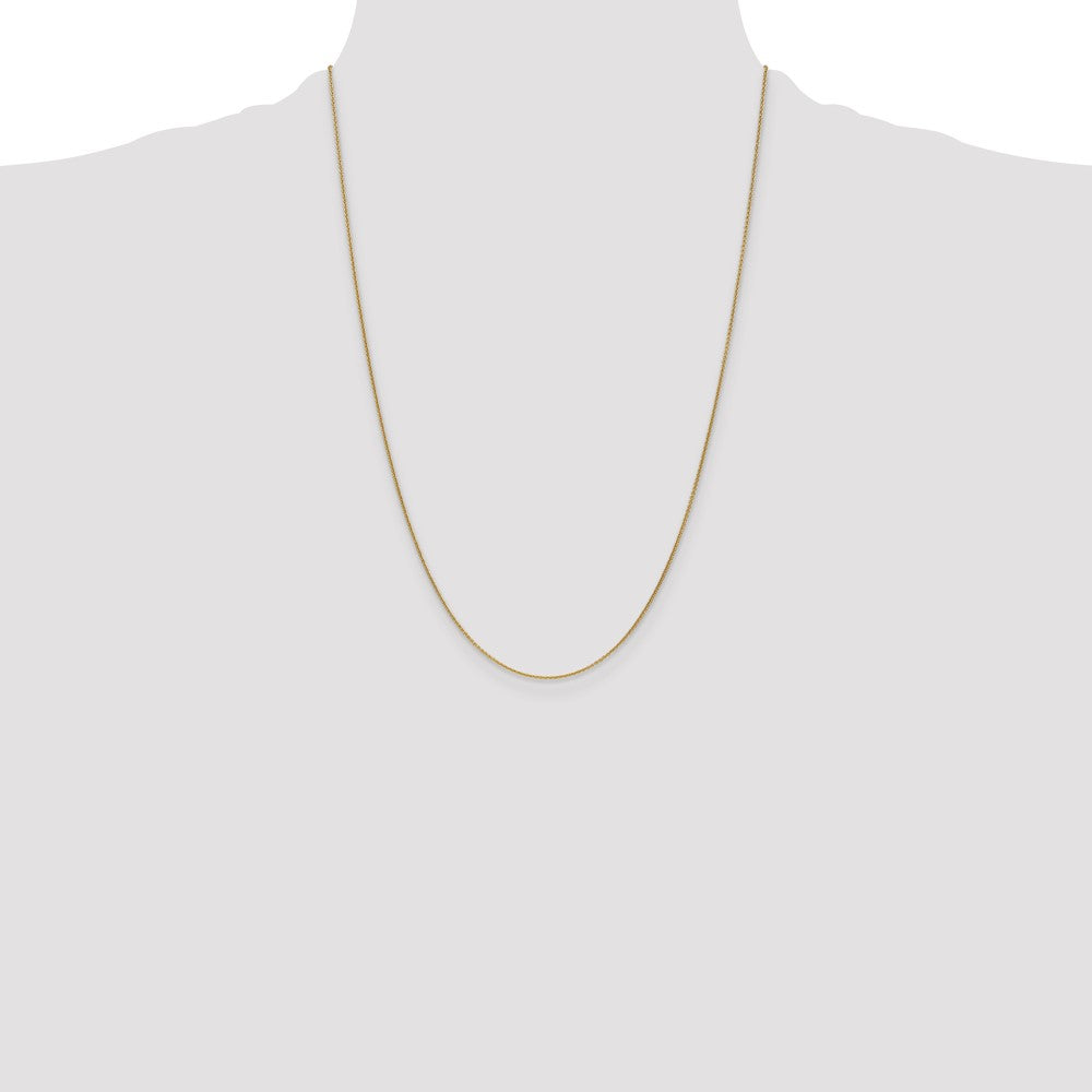24 Inch 18K Yellow Gold 1.15mm D/C Cable Chain Necklace