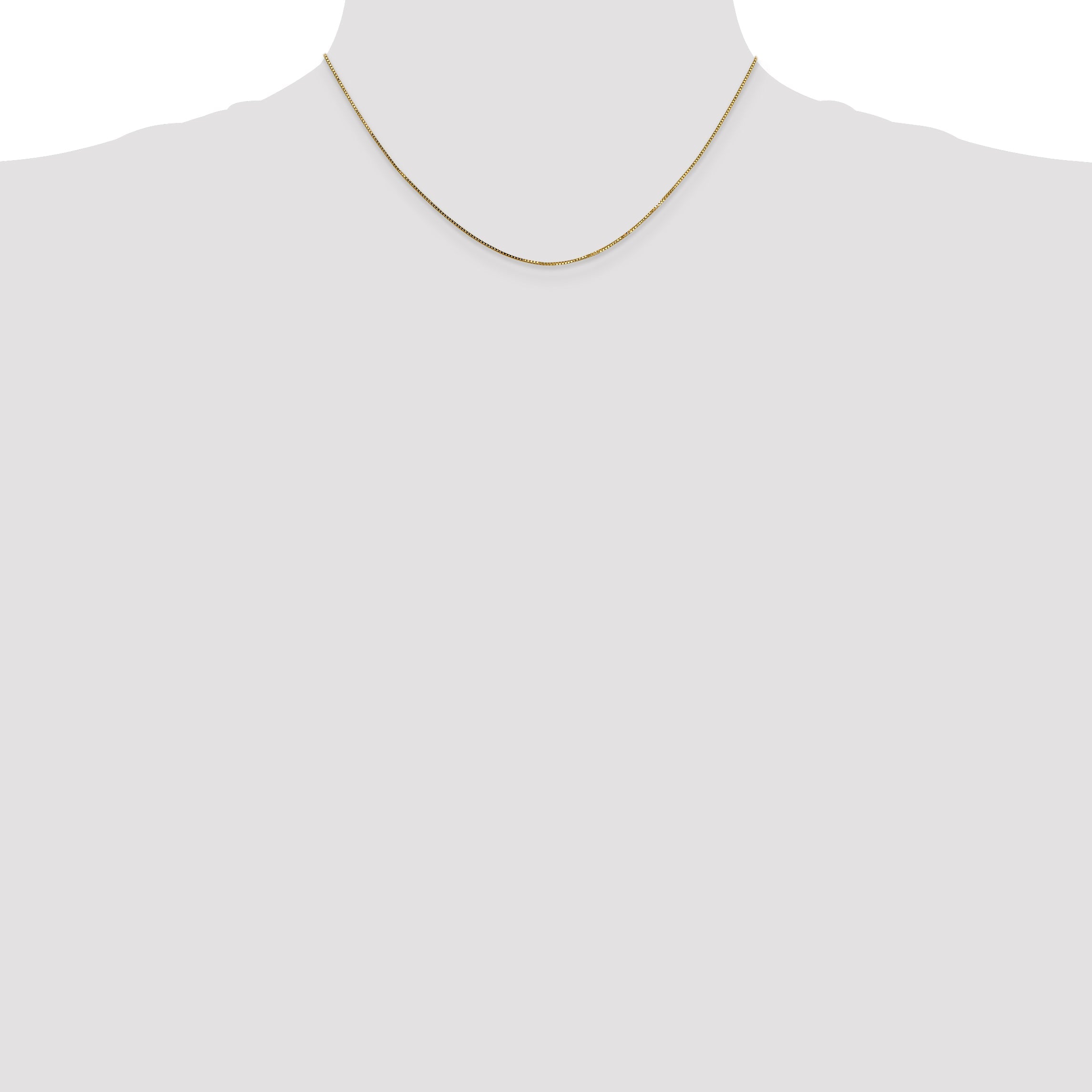 16 Inch 14K .8mm Box With Lobster Clasp Chain Necklace