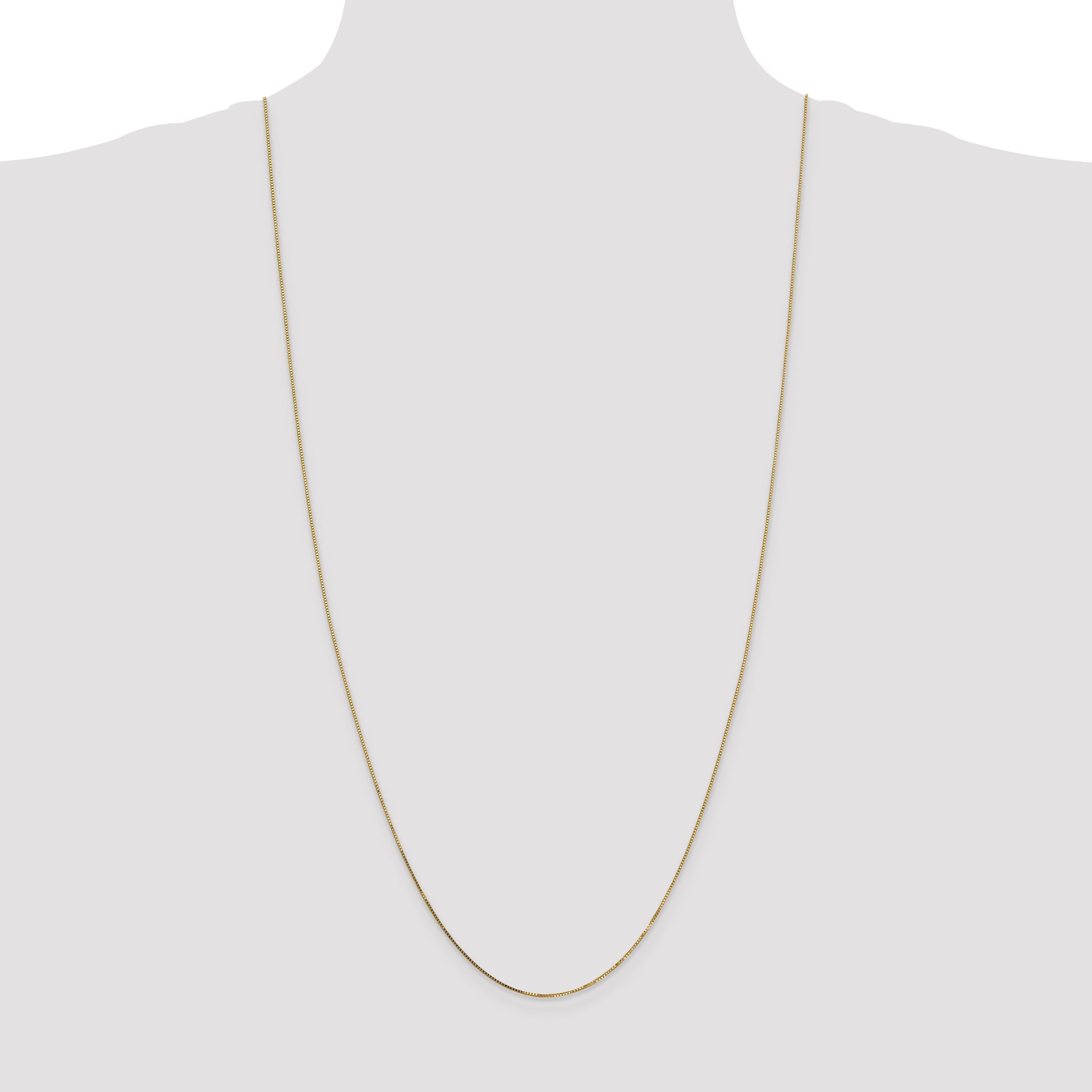 30 Inch 14K .8mm Box With Lobster Clasp Chain Necklace