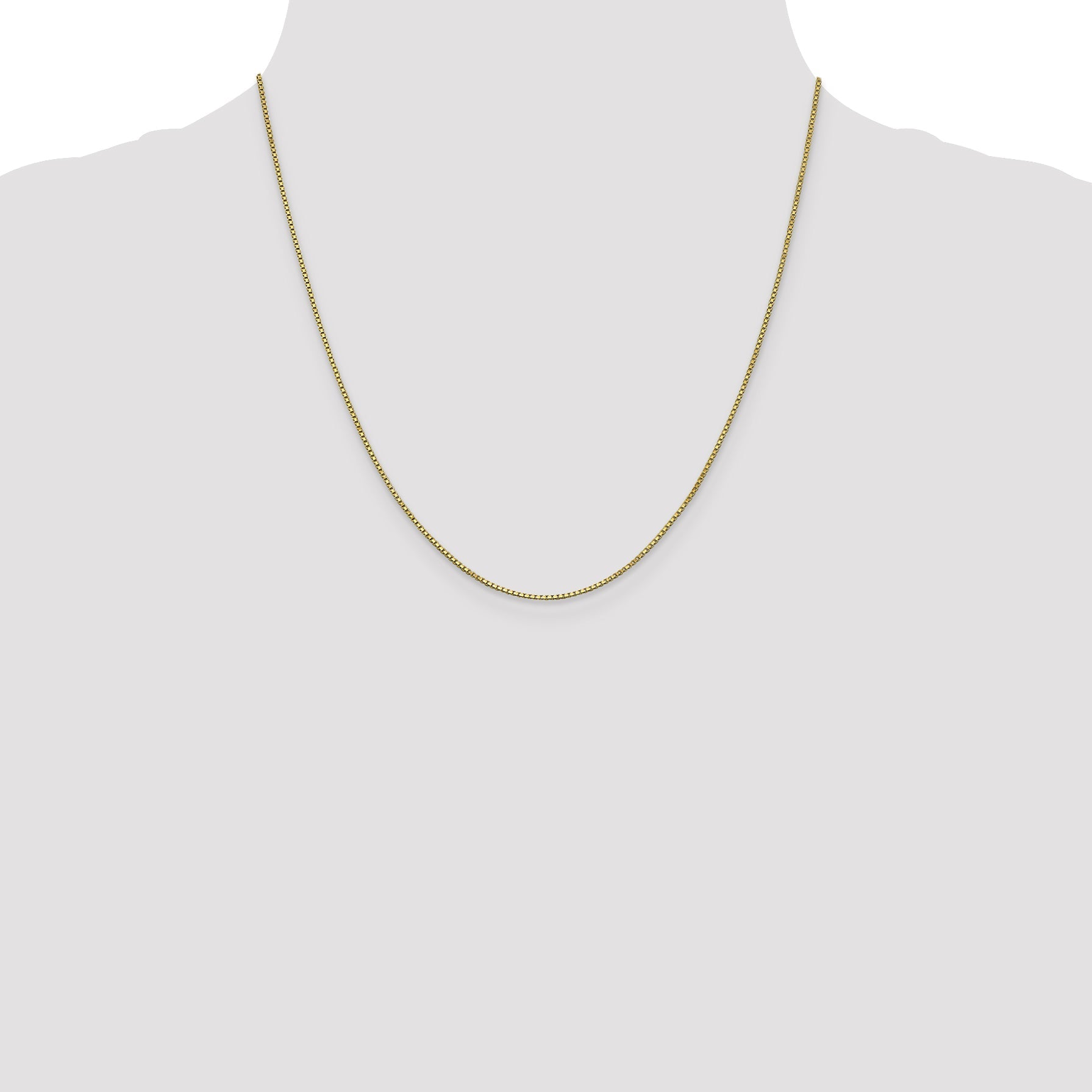 20 Inch 10K 1mm Box Chain Necklace