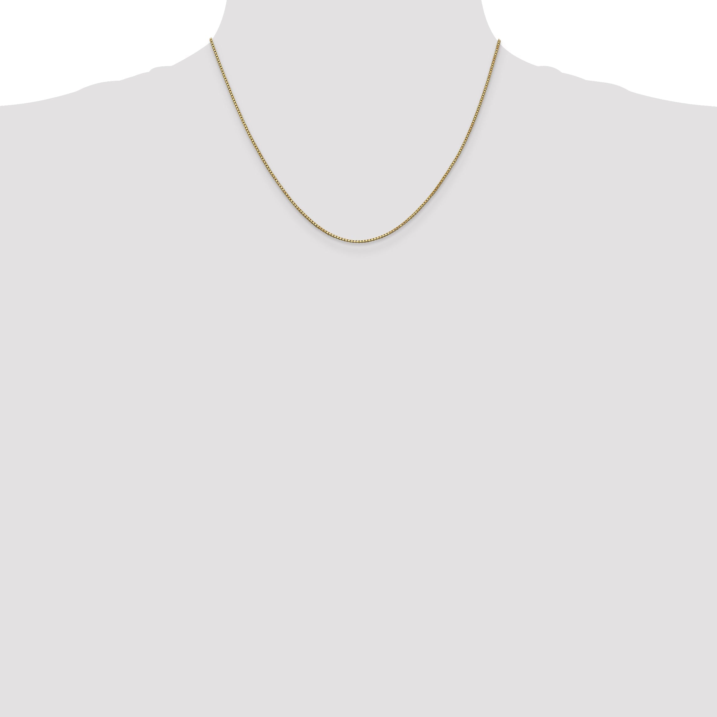 18 Inch 14K 1mm Box Chain Necklace