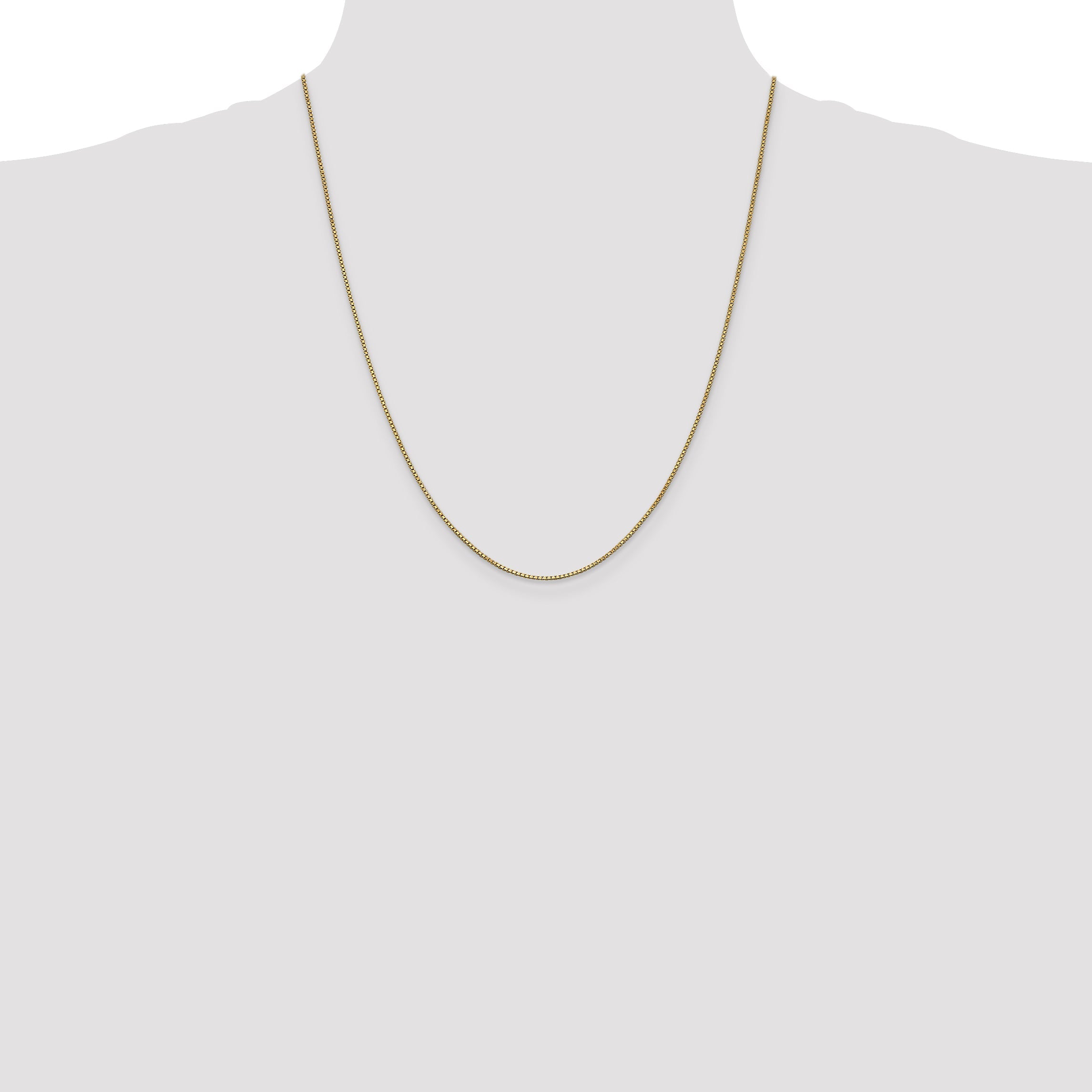 22 Inch 14K 1mm Box Chain Necklace