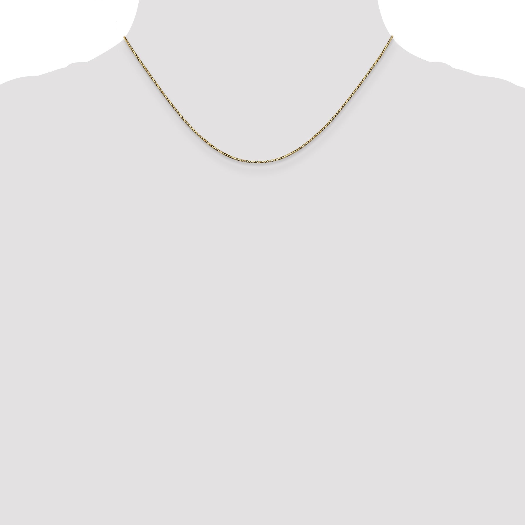 16 Inch 10K Yellow Gold .9mm Box Chain Necklace
