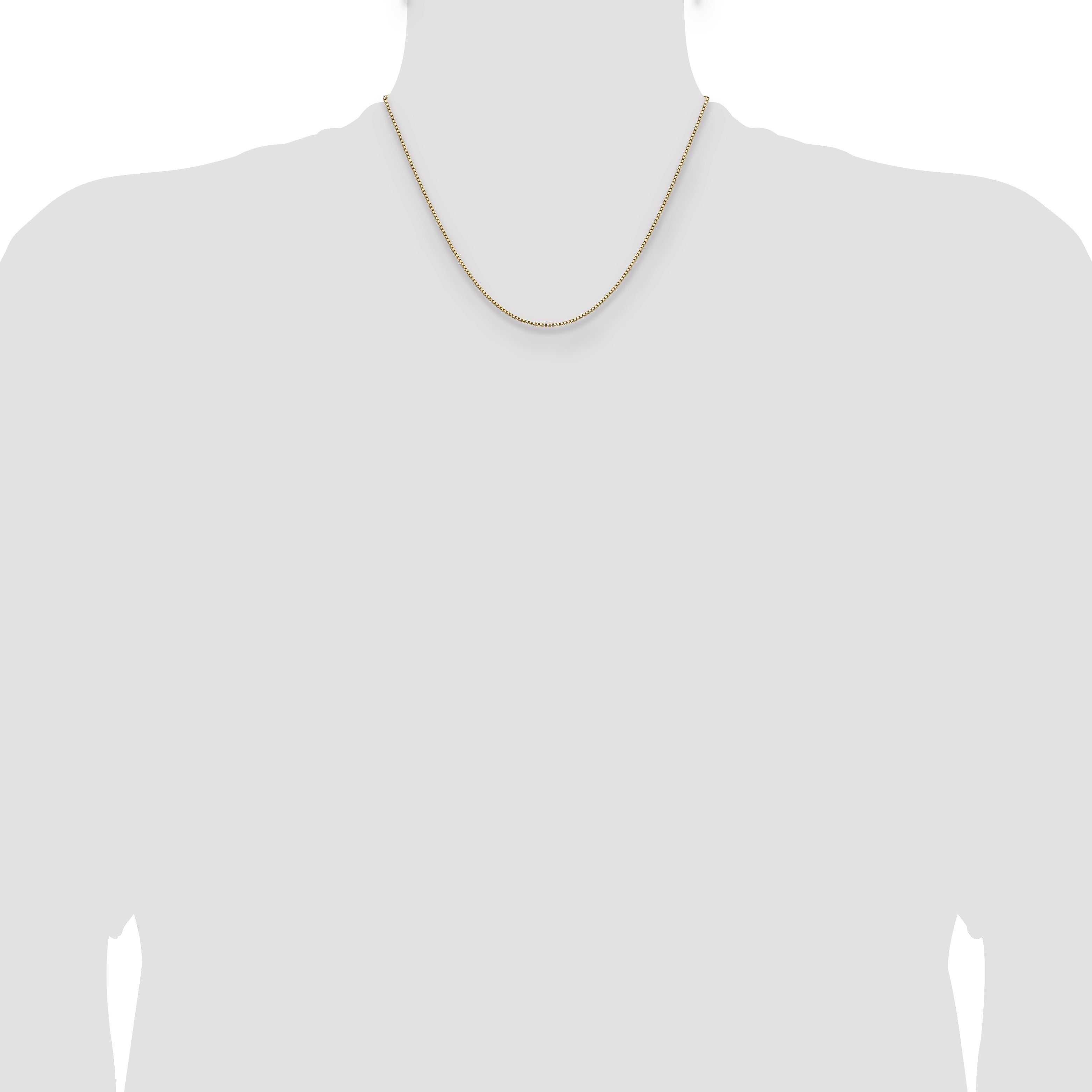 18 Inch 10K Yellow Gold 1.1mm Box Chain Necklace