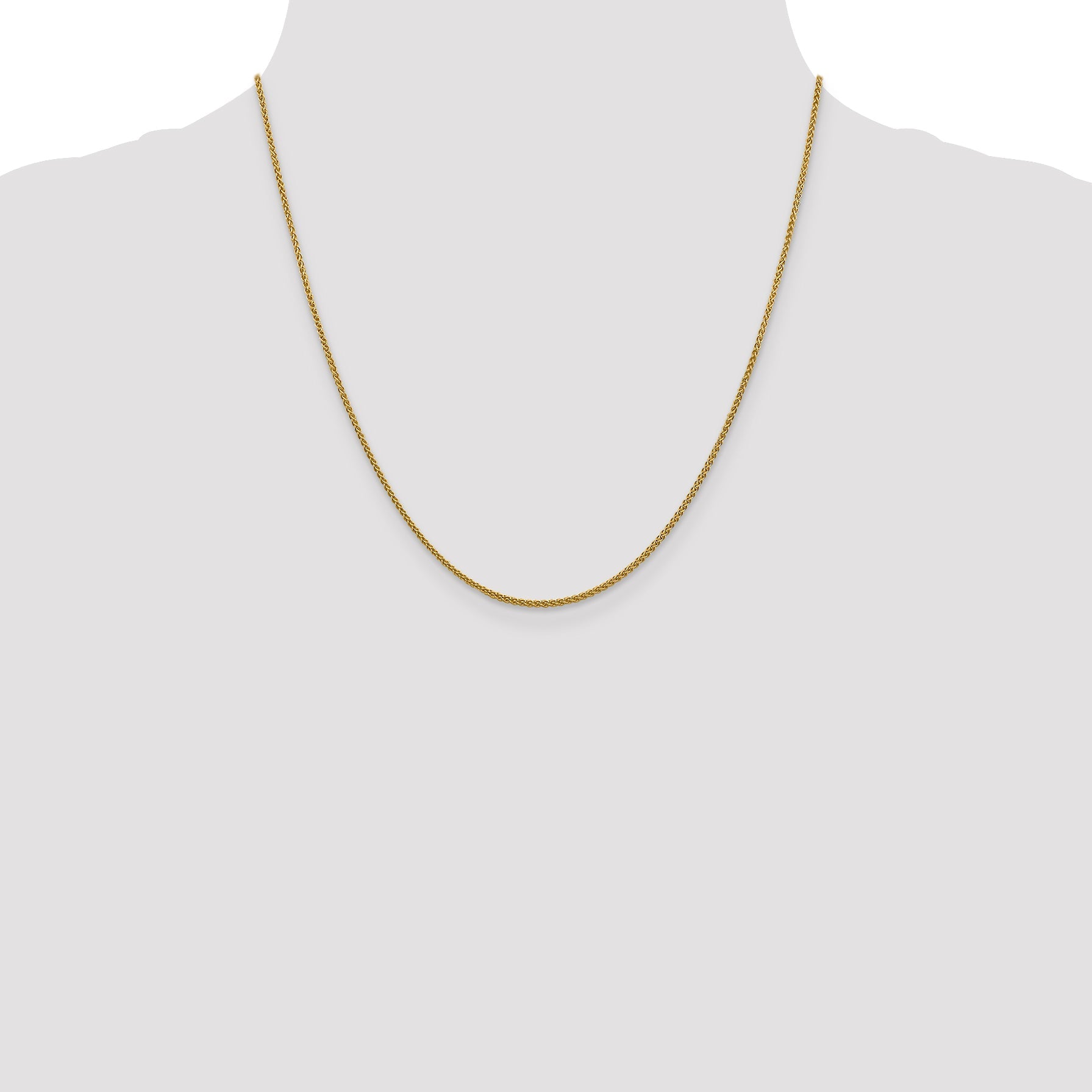 20 Inch 14K 1.5mm Spiga Chain Necklace