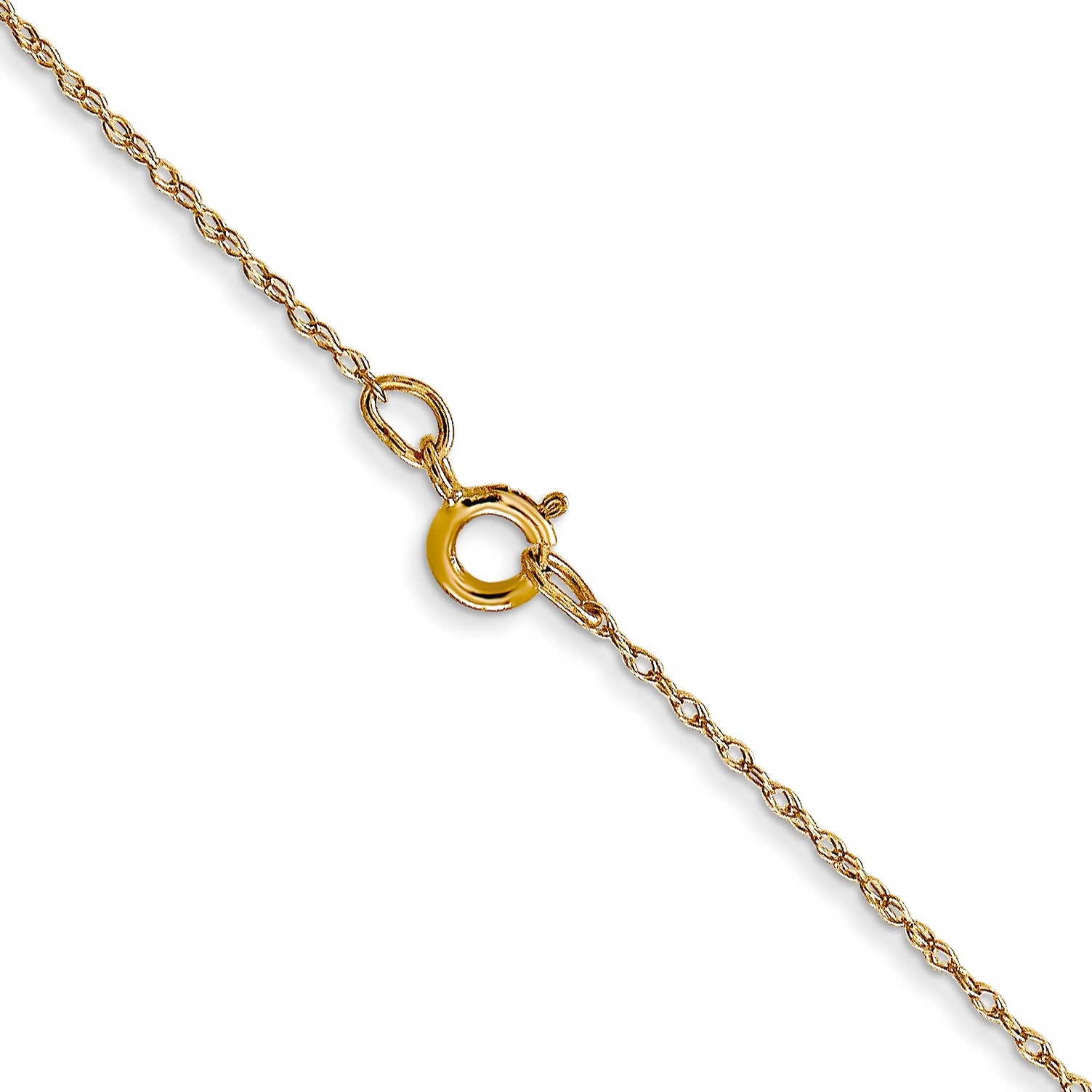 18 Inch 14K .5 mm Cable Rope Chain Necklace