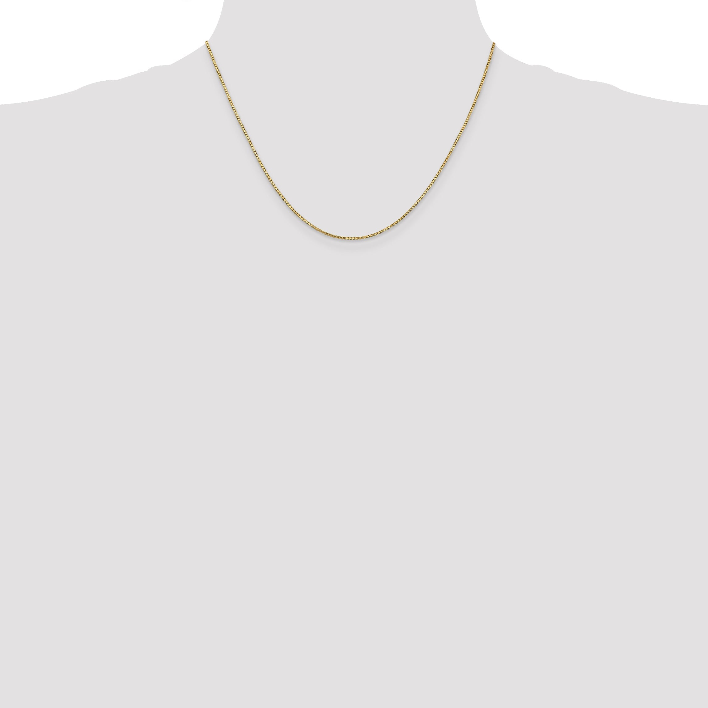 18 Inch 14K 1.2mm Box Chain Necklace