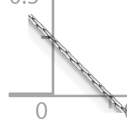 16 Inch 14K White Gold .6mm Boston Link Chain Necklace