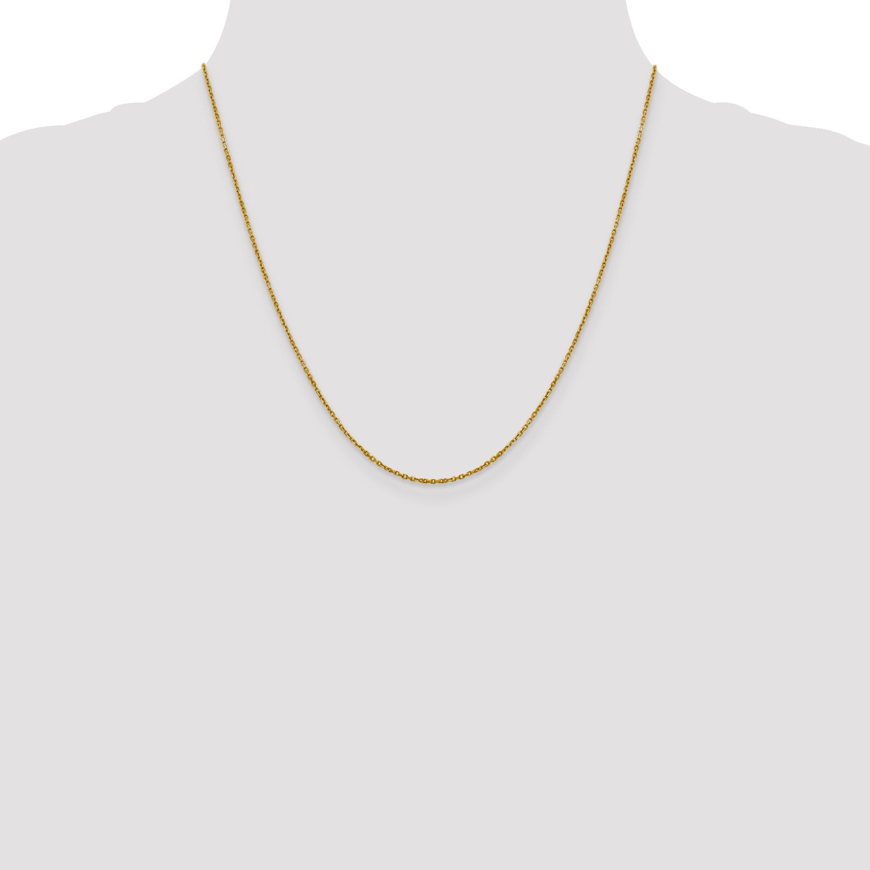 20 Inch 14K 1.25mm D/C Rolo Chain Necklace