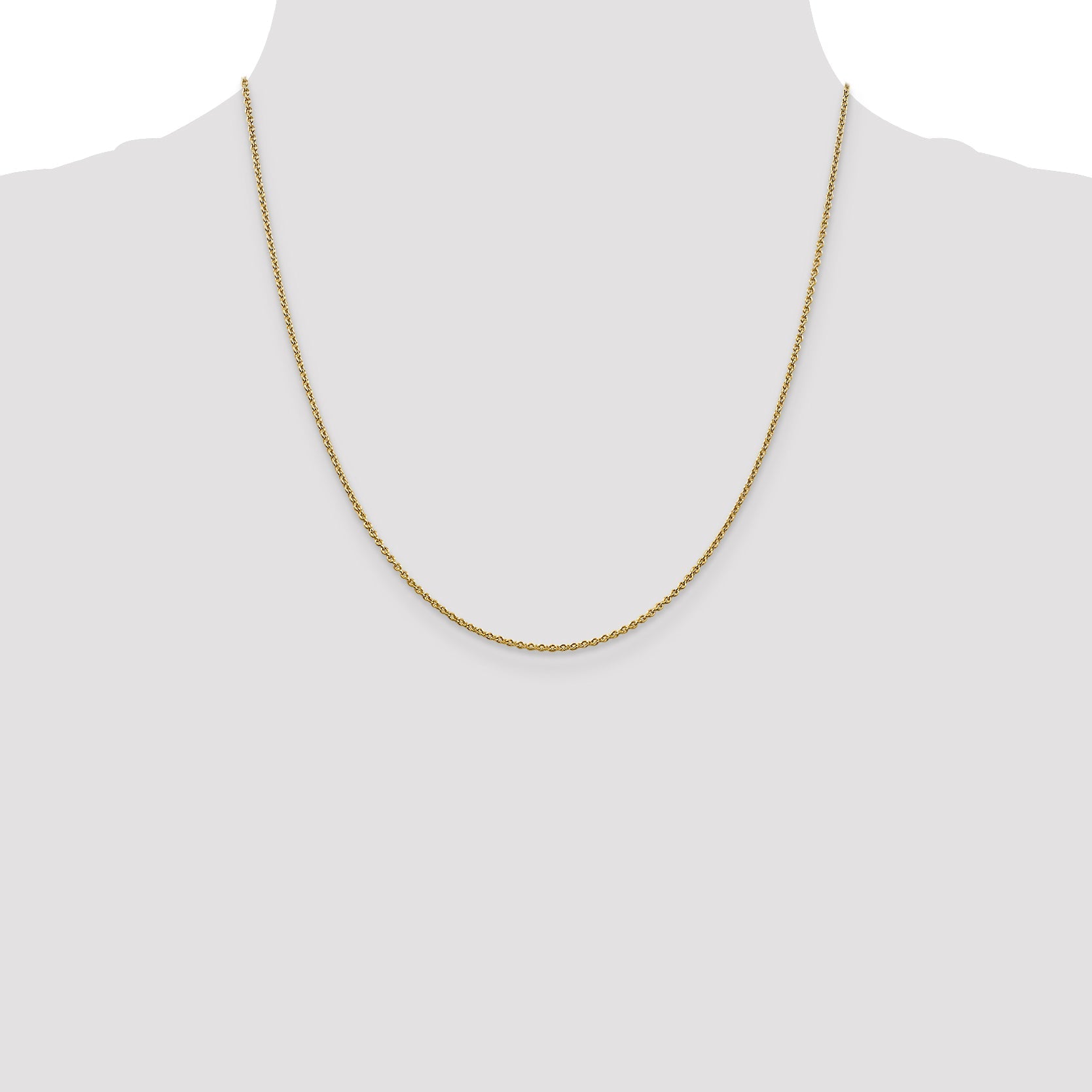 20 Inch 14K 1.8mm Round Cable Chain Necklace